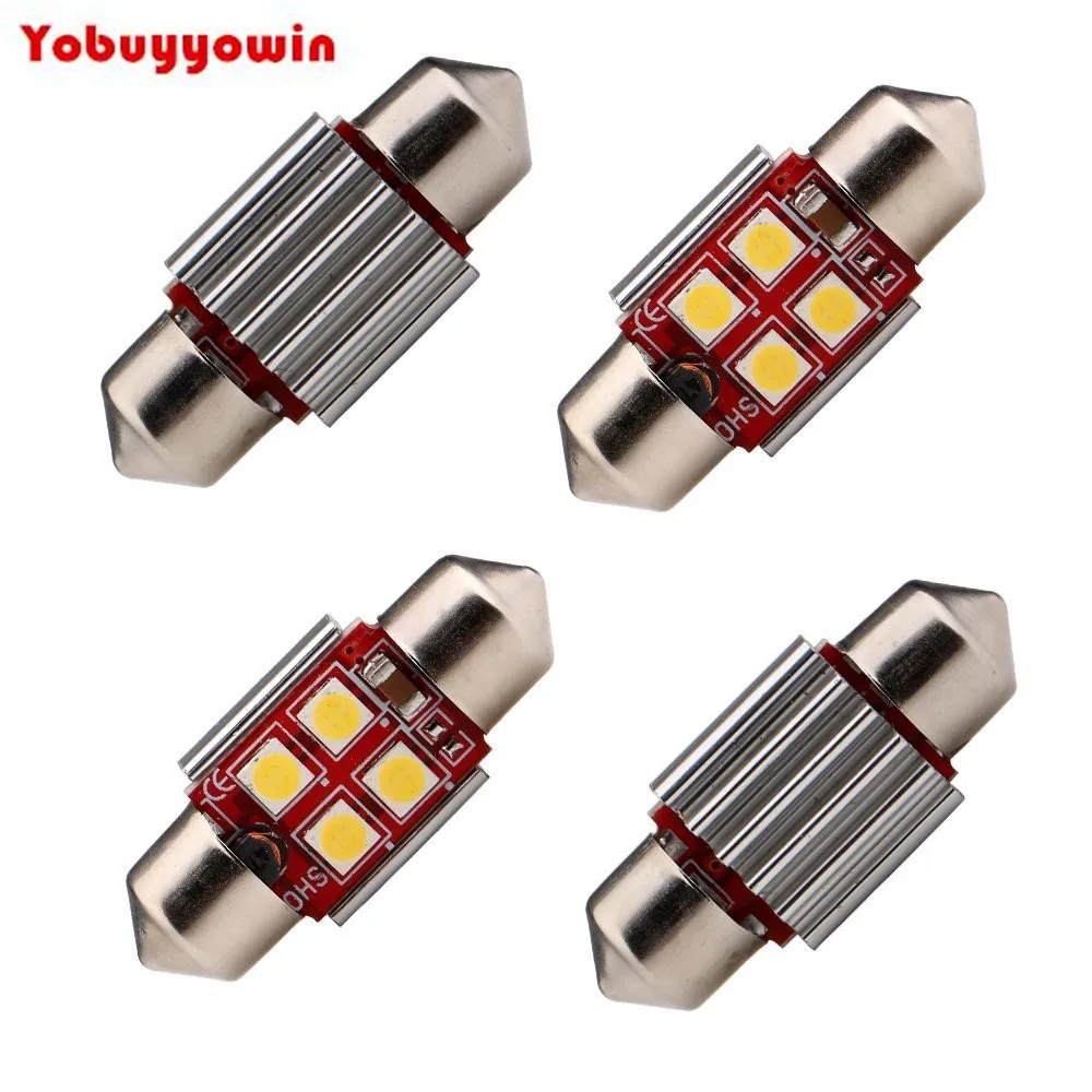 4-Pack White 3030 Chip 4SMD 31MM 1.25 inches DE3175 DE3021 DE3022 3175 LED Canbus No Error Festoon Heat Sink Interior Map
4-Pack White 3030 Chip 4SMD 31MM 1.25 inches DE3175 DE3021 DE3022 3175 LED Canbus No Error Festoon Heat Sink Interior Map