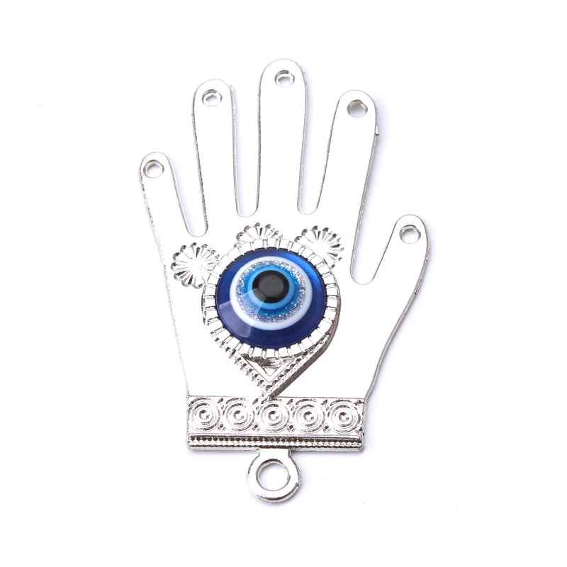 2 шт. сплава Фатима рука амулеты античное серебро Evil Eye наклейки на холодильник