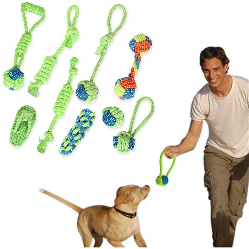 Dog Chew Rope Toys Puppy Cotton Knot Toy Molar Tooth Cleaning Colorful Pet Bite Rope Combination Set for Small Medium Large Dogs
Dog Chew Rope Toys Puppy Cotton Knot Toy Molar Tooth Cleaning Colorful Pet Bite Rope Combination Set for Small Medium Large Dogs