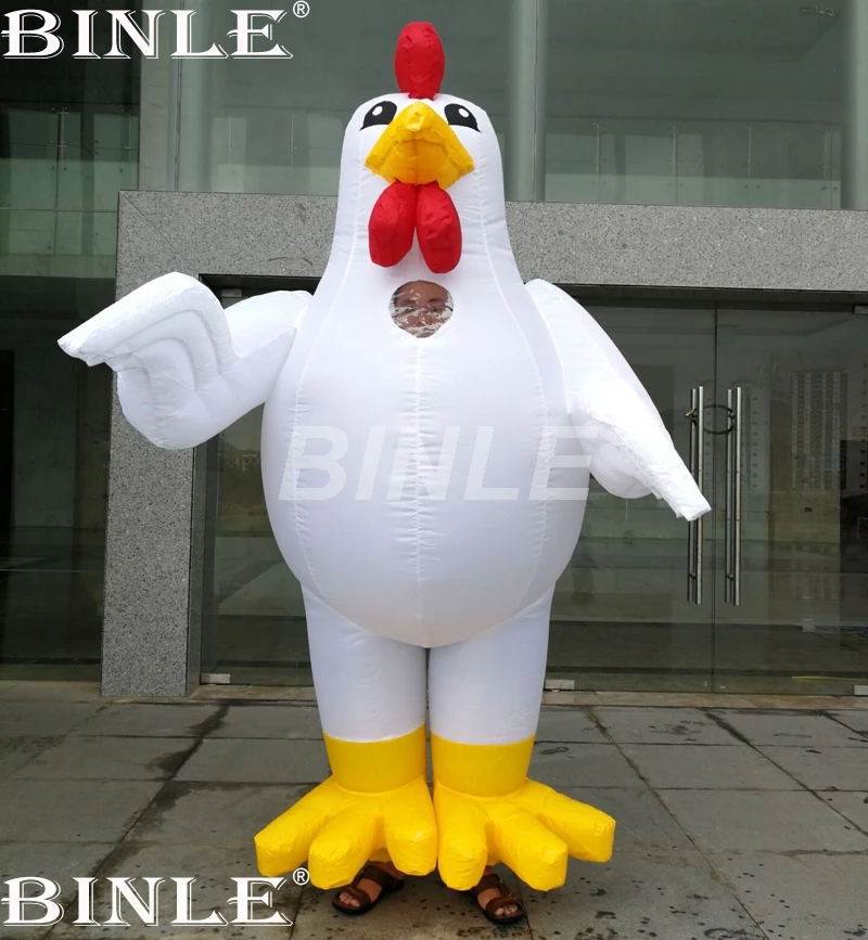 Custom made high quality 2.1m inflatable chicken costume giant inflatable rooster cartoon character walking costumes for adults
Custom made high quality 2.1m inflatable chicken costume giant inflatable rooster cartoon character walking costumes for adults