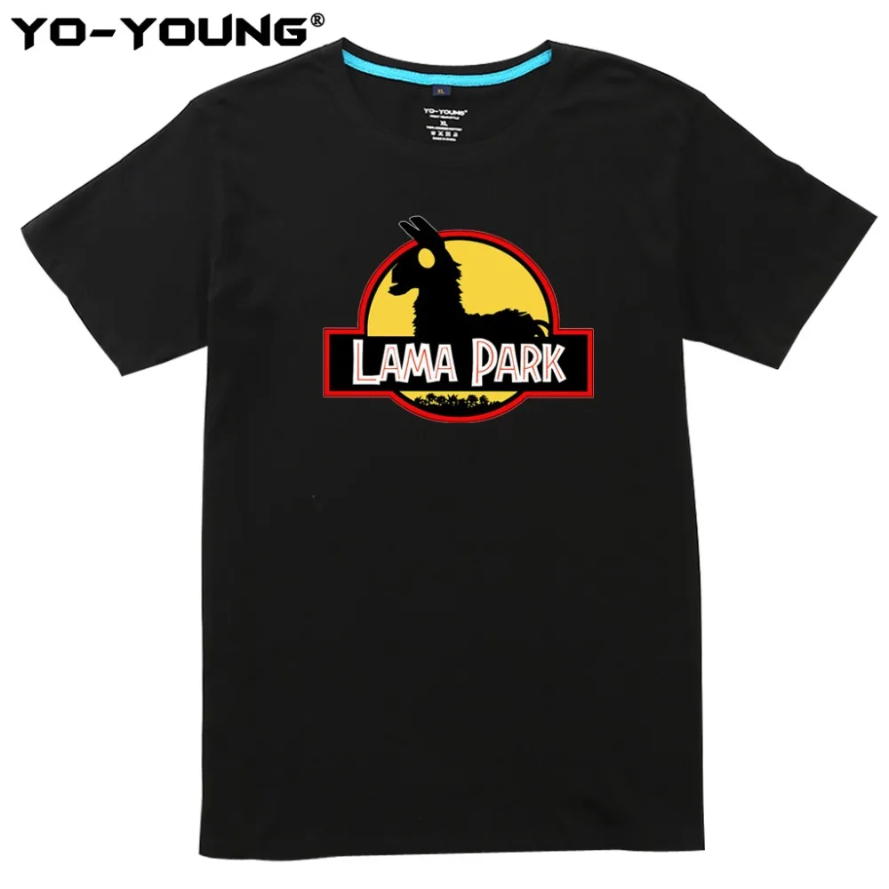 Футболка для молодых мужчин забавная футболка с логотипом Pinata LLAMA Park футболки
