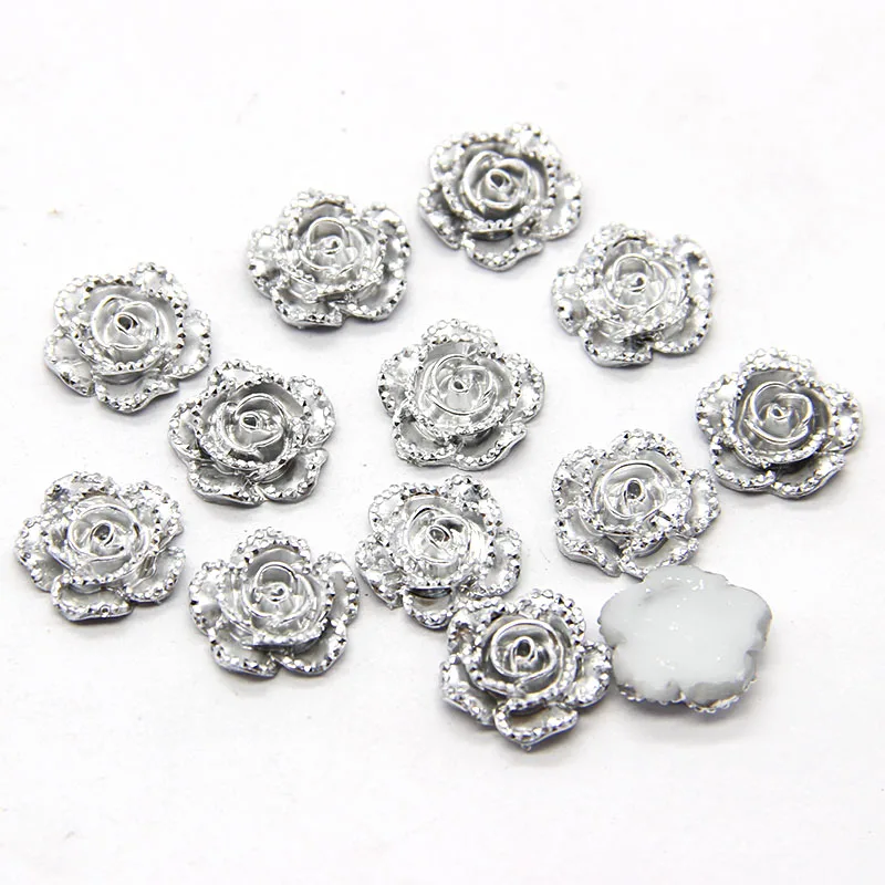 40pcs 11x11mm Silver Rose Flower Flatback Kawaii Flat Back Resin Cabochon DIY Craft Wedding Decoration Embellishment
40pcs 11x11mm Silver Rose Flower Flatback Kawaii Flat Back Resin Cabochon DIY Craft Wedding Decoration Embellishment