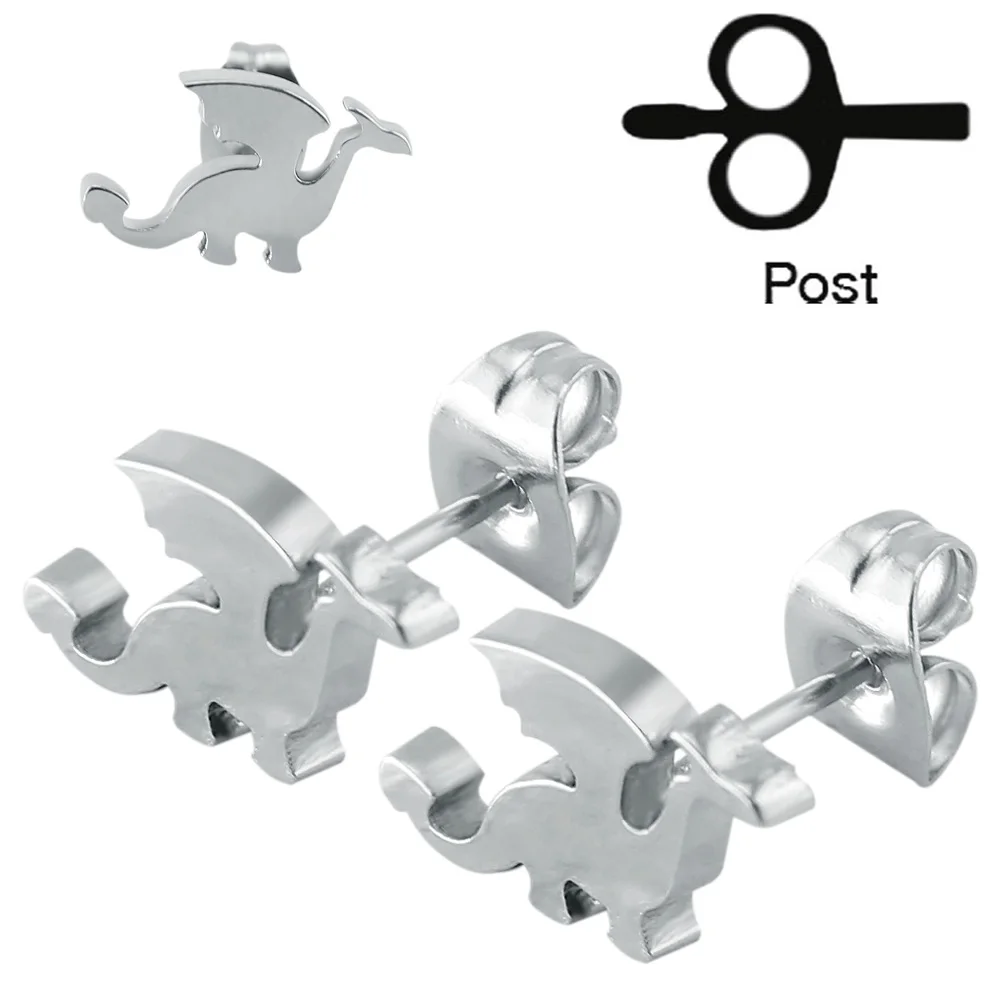 New Fashion Upper Ear Studs Dinosaur With Wing Piercing Earrings Studs High Polish Cute Design Earring Stud Pin For Women/Men
New Fashion Upper Ear Studs Dinosaur With Wing Piercing Earrings Studs High Polish Cute Design Earring Stud Pin For Women/Men