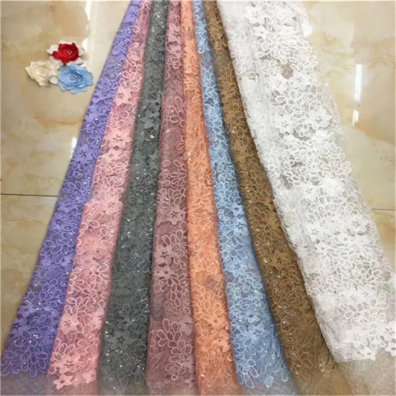 Unique multicolored cord embroidery french lace sequins African tulle lace fabric wedding garment sewing fabric 5 yards gold
Unique multicolored cord embroidery french lace sequins African tulle lace fabric wedding garment sewing fabric 5 yards gold