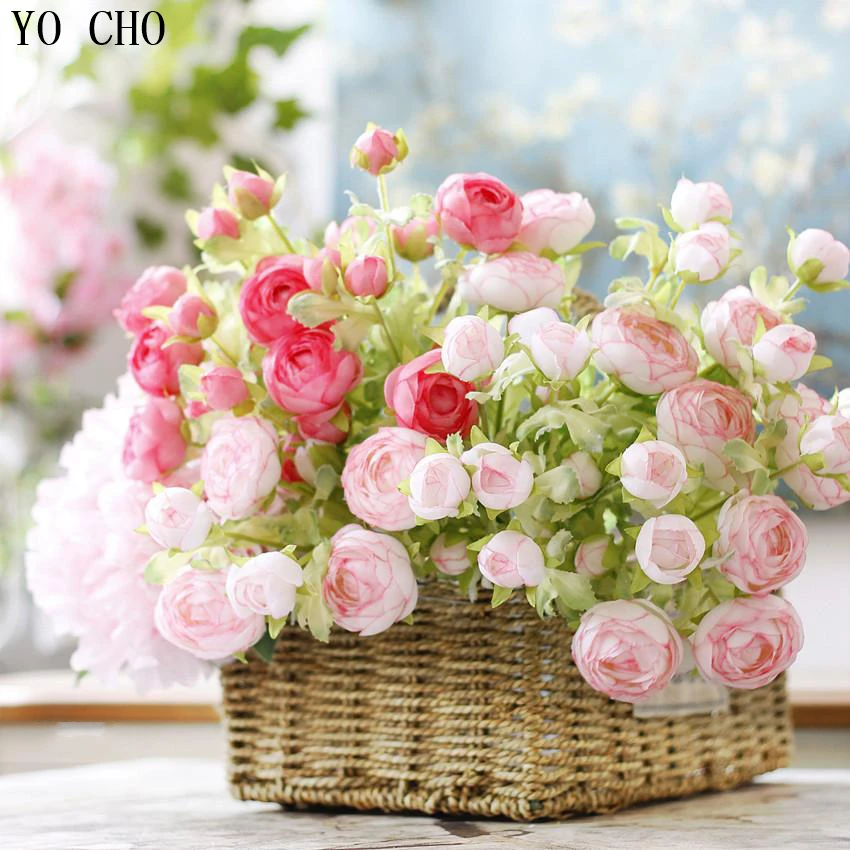 YO CHO Home Decoration Accessories Artificial Flower Red Mini Peony Tea Rose Fake Flower Bridemaid Silk Wedding Flowers Wall DIY
YO CHO Home Decoration Accessories Artificial Flower Red Mini Peony Tea Rose Fake Flower Bridemaid Silk Wedding Flowers Wall DIY