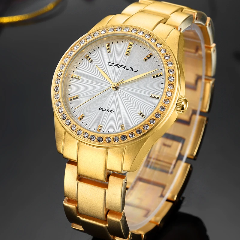 Fashion Women Watches Top Brand Luxury CRRJU Clock female Gold Steel Army Military Quartz Watch Ladies Sport Relogio Masculino
Fashion Women Watches Top Brand Luxury CRRJU Clock female Gold Steel Army Military Quartz Watch Ladies Sport Relogio Masculino