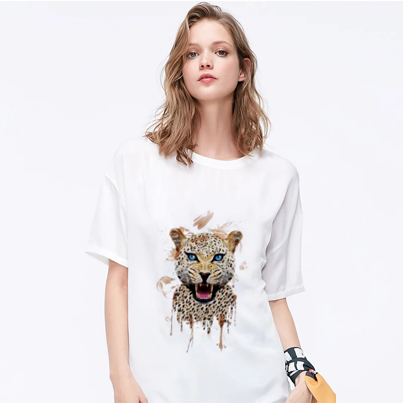 Leopard animal T-shirt Printed Harajuku T shirt Women 2019 New summer Tshirt O-neck Short Sleeve White Tops Female Clothing
Leopard animal T-shirt Printed Harajuku T shirt Women 2019 New summer Tshirt O-neck Short Sleeve White Tops Female Clothing
