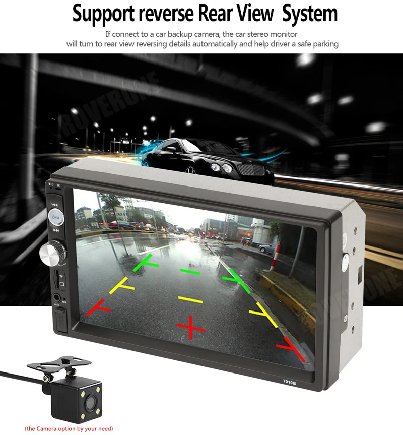 Автомагнитола RoverOne 2Din 7 "HD плеер сенсорный экран цифровой дисплей MP5 Bluetooth