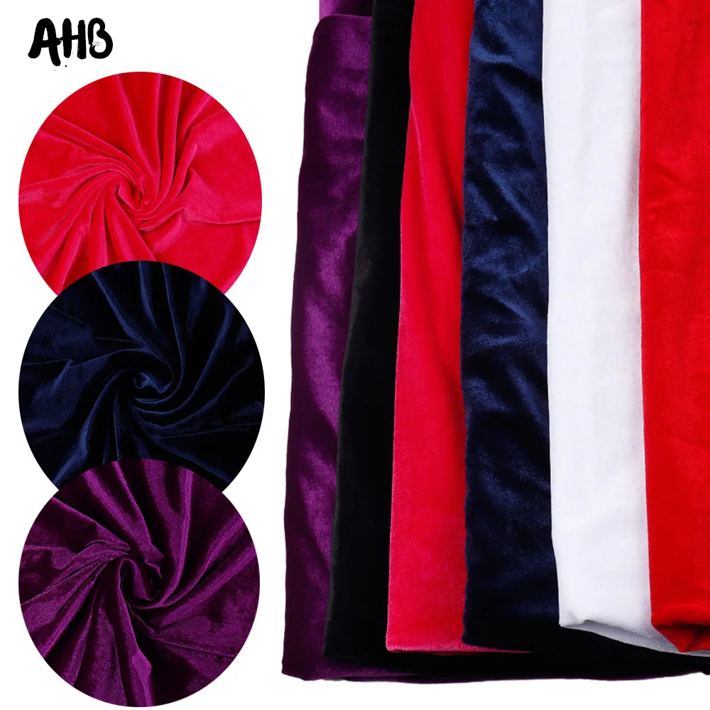 AHB 45*150cm Velvet Fabric Cloth Gorgeous Silk Fabric for Velvet Dress Clothes Luxury Soft Purple Velvet Home Textile Curtain
AHB 45*150cm Velvet Fabric Cloth Gorgeous Silk Fabric for Velvet Dress Clothes Luxury Soft Purple Velvet Home Textile Curtain