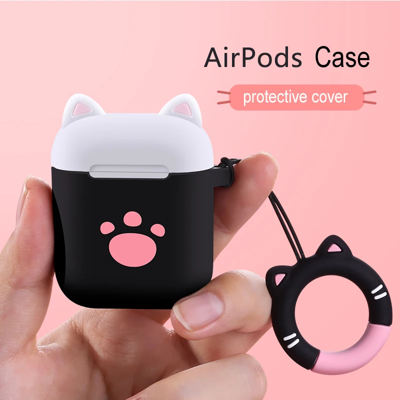 Милый силиконовый чехол для Apple Airpods с кольцом, Bluetooth наушники Air pods, аксессуары для Airpod, чехол с защитой от потери
Милый силиконовый чехол для Apple Airpods с кольцом, Bluetooth наушники Air pods, аксессуары для Airpod, чехол с защитой от потери