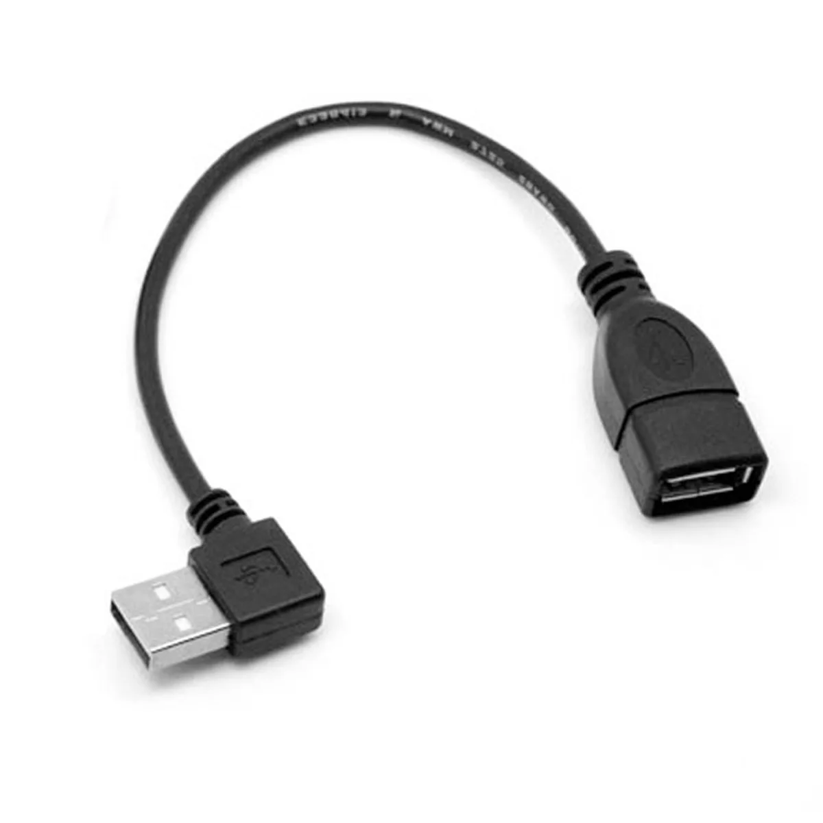 

Jimier USB Cable USB 2.0 A Type 90 Degree Left Angled 480M Male to Female Extension Cable 10cm 20cm 40cm Black