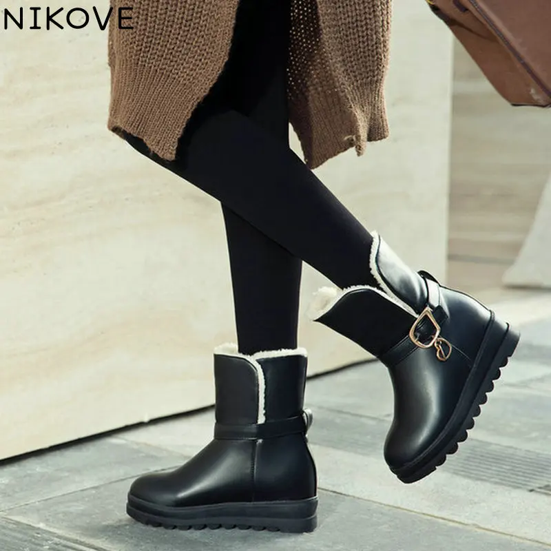 NIKOVE 2019 Women Ankle Boots Wedges Heel All Match Snow Boots Women Shoes Winter Warm Women Boots Winter Shoes Size 34-43
NIKOVE 2019 Women Ankle Boots Wedges Heel All Match Snow Boots Women Shoes Winter Warm Women Boots Winter Shoes Size 34-43