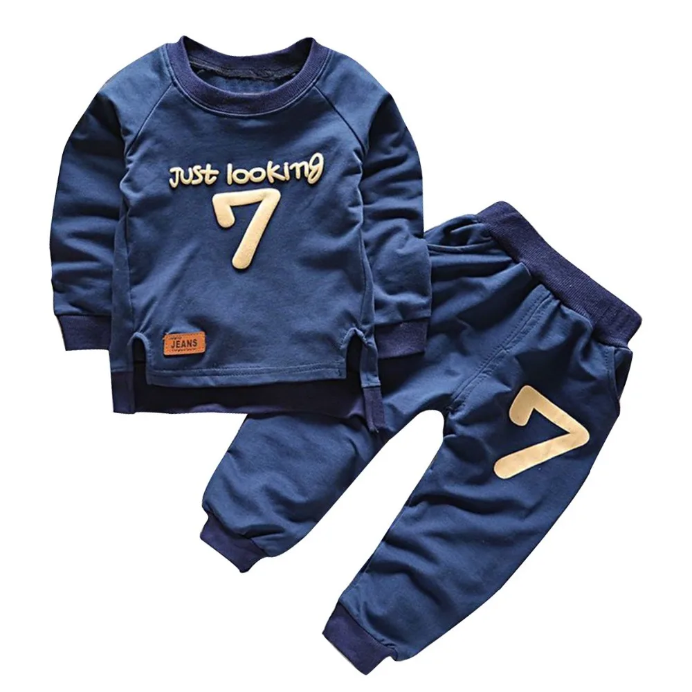 Kid Baby Boy Autumn Clothes Set Letter Long Sleeve Top Just Looking Print Tee+Pants 2PCS Bebe Childrern Clothing Set
Kid Baby Boy Autumn Clothes Set Letter Long Sleeve Top Just Looking Print Tee+Pants 2PCS Bebe Childrern Clothing Set