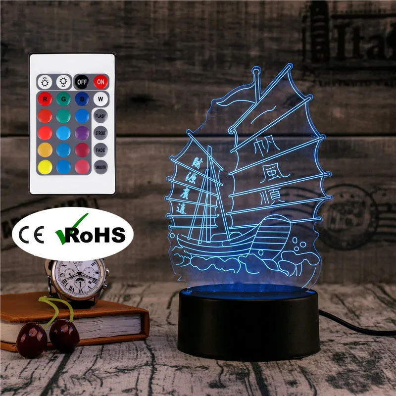 3D Led Novety Lighting Creative Gift Night Light Table Lamp Sailboat Bedside Led Home Corridor Hotel Party Atmosphere Lights
3D Led Novety Lighting Creative Gift Night Light Table Lamp Sailboat Bedside Led Home Corridor Hotel Party Atmosphere Lights