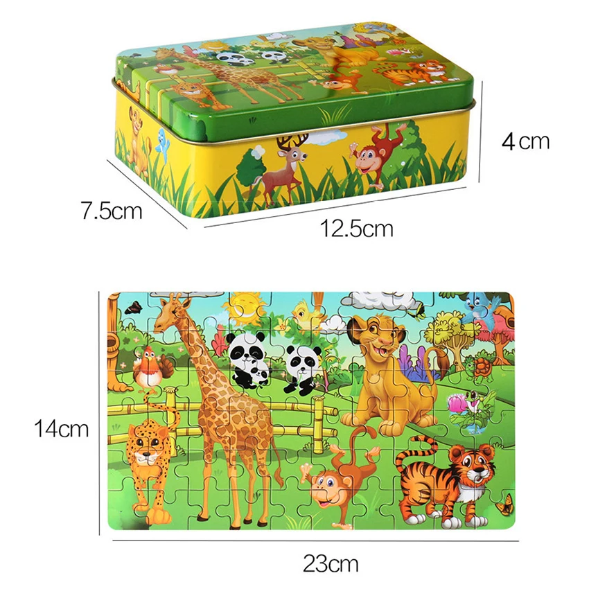 60 Pc Wooden Puzzle Kids Toy Cartoon Animal Wood Jigsaw Puzzles Child Early Educational Learning Toys for Christmas Gift 38-Type
60 Pc Wooden Puzzle Kids Toy Cartoon Animal Wood Jigsaw Puzzles Child Early Educational Learning Toys for Christmas Gift 38-Type