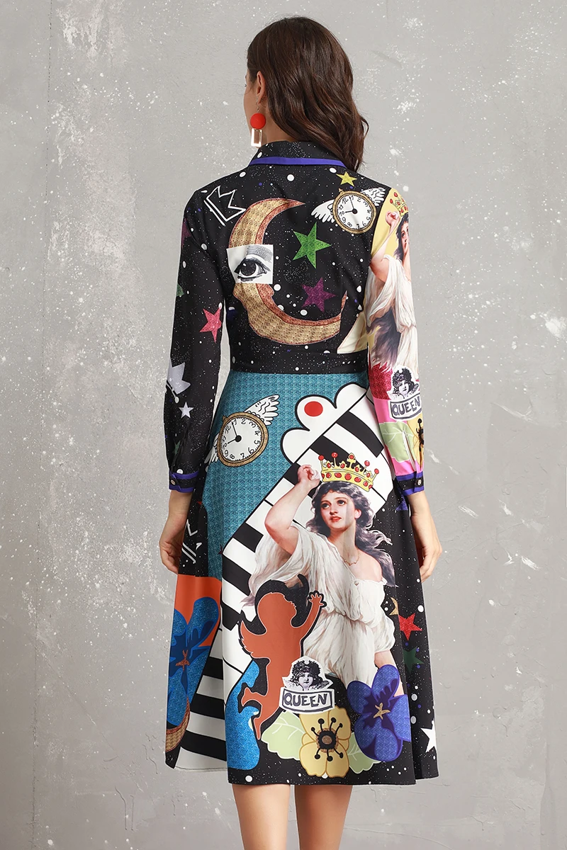 2019 Runway design Spring Newest Casual Dress O-Neck Full Sleeve Moon stars piano Print Mid-Calf Elegant Party Dress Women
2019 Runway design Spring Newest Casual Dress O-Neck Full Sleeve Moon stars piano Print Mid-Calf Elegant Party Dress Women