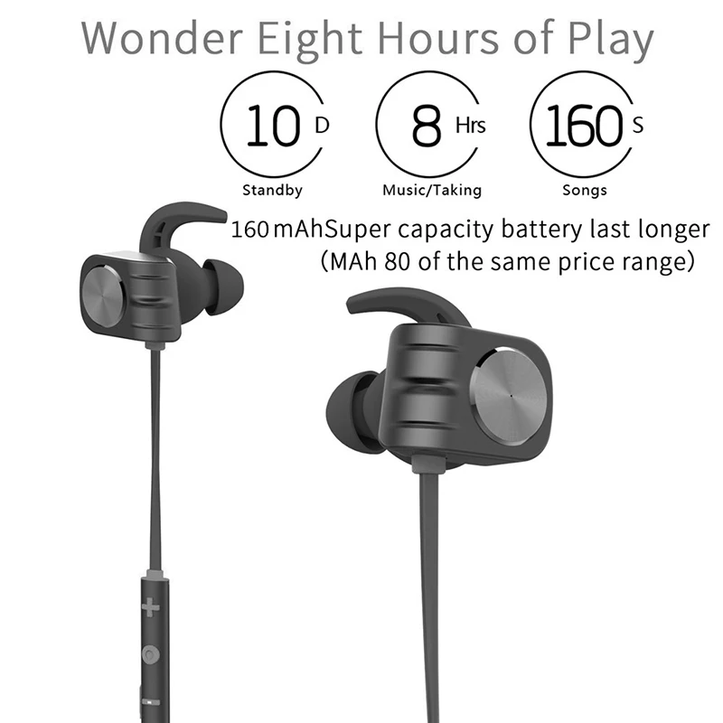 Магнитные Bluetooth-наушники Беспроводная гарнитура с микрофоном для iPhone Xiaomi Samsung