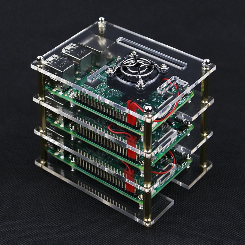 2022 трехслойный акриловый чехол для Raspberry Pi 4 Model B, прозрачный чехол для Raspberry Pi + Охлаждающие вентиляторы для DIY Raspberry Pi 4/3B +/3
2022 трехслойный акриловый чехол для Raspberry Pi 4 Model B, прозрачный чехол для Raspberry Pi + Охлаждающие вентиляторы для DIY Raspberry Pi 4/3B +/3