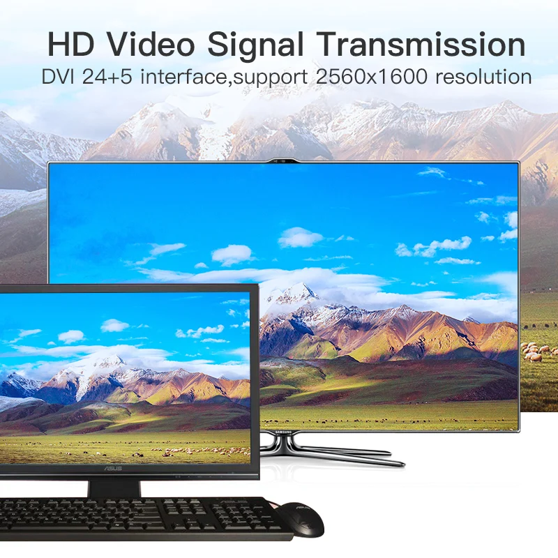 Vention DVI to 24+5 Adapter Male Female 2560P HDTV Converter for PC Projector TV Box | Электроника