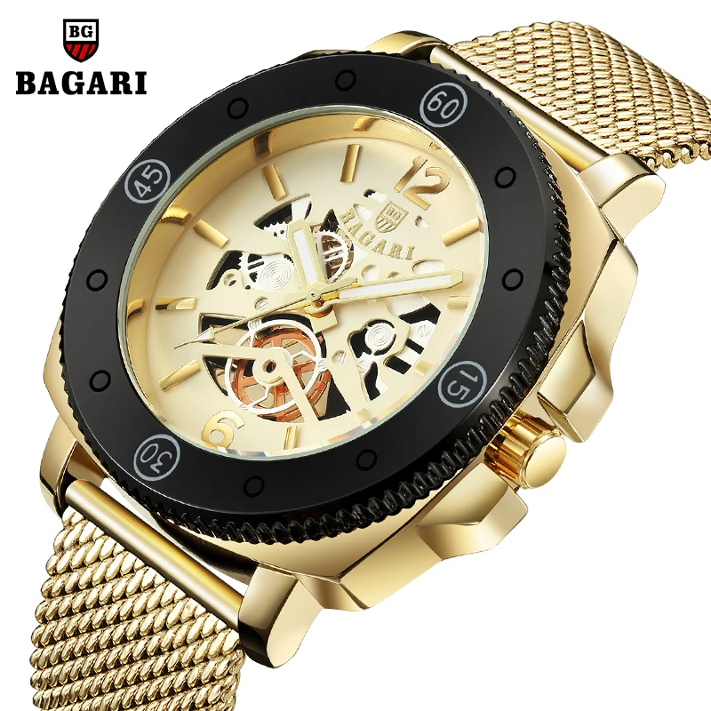 BAGARI Watches Fashion Casual Sport Quartz Watch Men Military Man Waterproof Stain Steel Business Wrist Watch Relogio Masculino
BAGARI Watches Fashion Casual Sport Quartz Watch Men Military Man Waterproof Stain Steel Business Wrist Watch Relogio Masculino