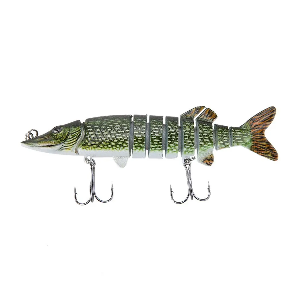 5 "12.5cm 20g Fishing Lure Multi Articulated 9-segement Pike Muskie Swimbait Crankbait hard fish bait with two Triple hook
5 "12.5cm 20g Fishing Lure Multi Articulated 9-segement Pike Muskie Swimbait Crankbait hard fish bait with two Triple hook