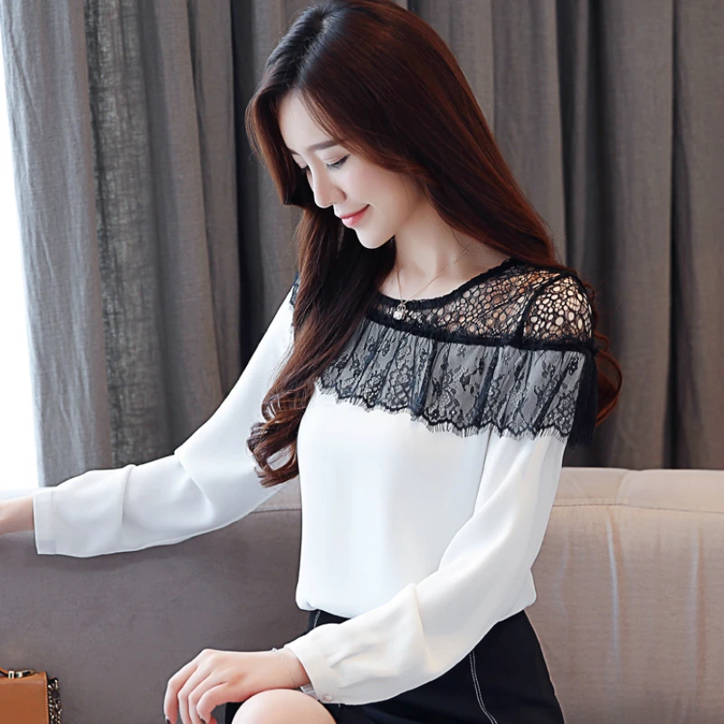 Sexy Hollow Lace Chiffon Blouse Shirt Long Sleeve Women Shirts Blusas Mujer De Moda 2021 Womens Tops and Blouses Blusas 2135 50
Sexy Hollow Lace Chiffon Blouse Shirt Long Sleeve Women Shirts Blusas Mujer De Moda 2021 Womens Tops and Blouses Blusas 2135 50
