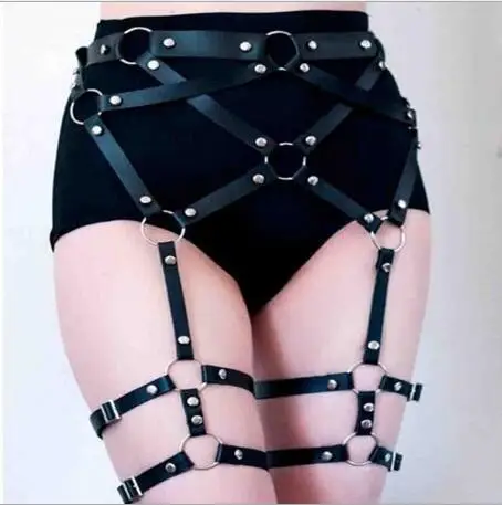 Women Goth PU Leather Leg Ring Waist Cincher Bondage Belts Thigh Straps High Suspenders Garter Leg Harness Punk Sexy Accessories
Women Goth PU Leather Leg Ring Waist Cincher Bondage Belts Thigh Straps High Suspenders Garter Leg Harness Punk Sexy Accessories