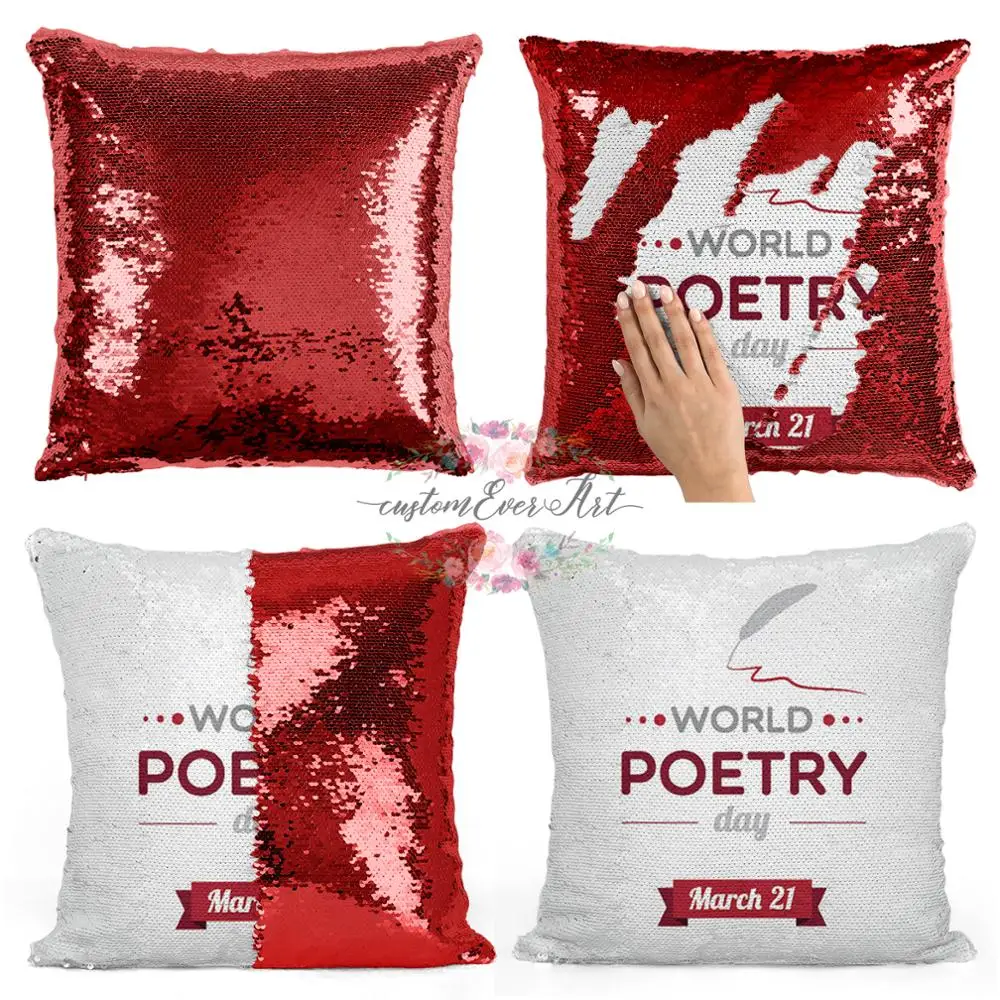 World Poetry Day Sequin Mermaid Throw Pillow Cushion Cover Car Home Decoration Sofa Bed Decor Decorative Pillowcase
World Poetry Day Sequin Mermaid Throw Pillow Cushion Cover Car Home Decoration Sofa Bed Decor Decorative Pillowcase
