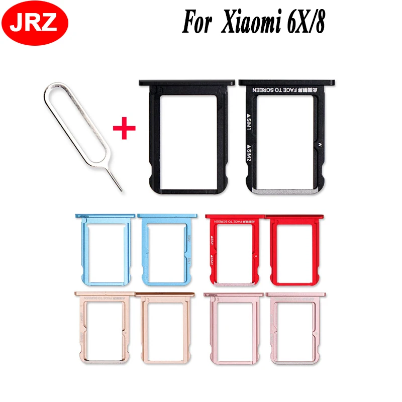 JRZ для Xiaomi 6x/8 Nano SIM карта лоток + держатель карты Micro SD адаптер телефона с