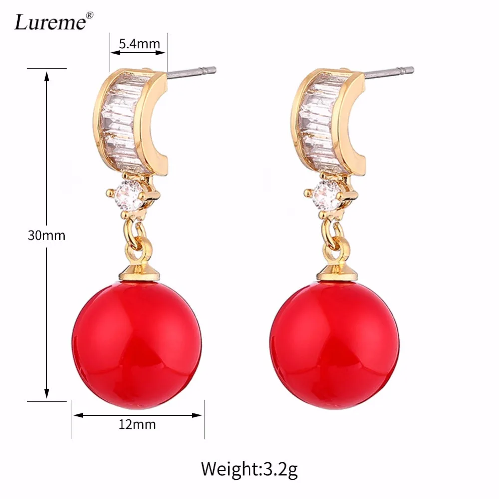 Lureme Fashion 12mm Red Shell Pearl Earrings with CZ Dangling for Women and Girls (er005958)
Lureme Fashion 12mm Red Shell Pearl Earrings with CZ Dangling for Women and Girls (er005958)