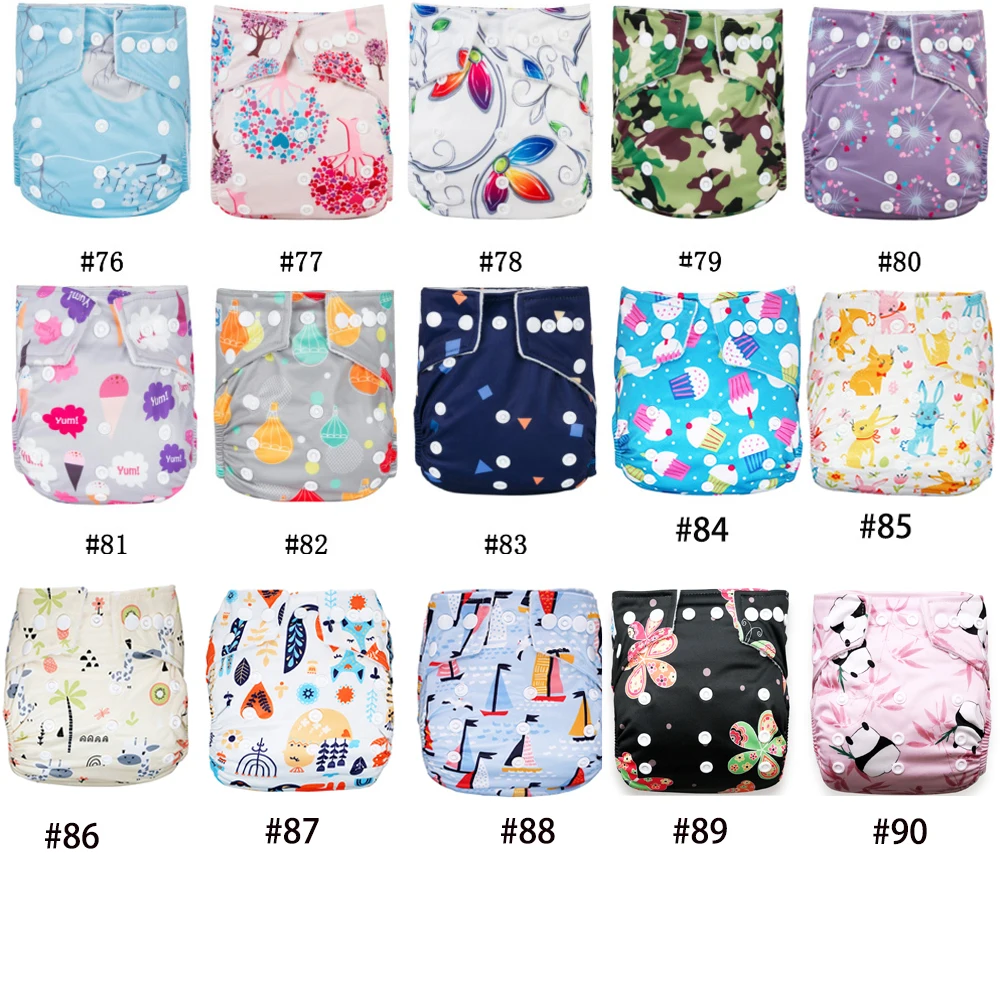 Christmas Presents 12pcs/Group Washable Cloth Diaper Baby Reusable Diapers Newest Prints Babyland Microfleece Nappy Pocket | Мать и