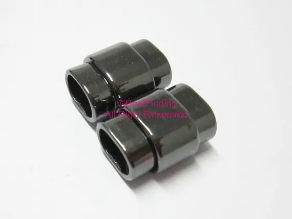 Black Licorice magnetic clasp 10x6mm Hematite plated Licorice leather clasp -LC03H
Black Licorice magnetic clasp 10x6mm Hematite plated Licorice leather clasp -LC03H