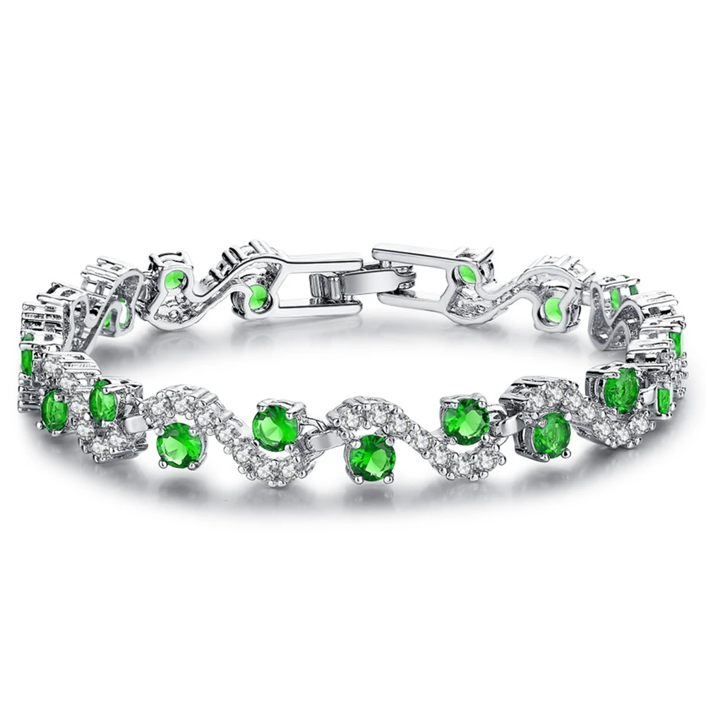 Green Zirconia Exquisite Sparkling Bracelet White Gold Filled Beautiful Wedding Party Women Bracelet Wrist Chain
Green Zirconia Exquisite Sparkling Bracelet White Gold Filled Beautiful Wedding Party Women Bracelet Wrist Chain