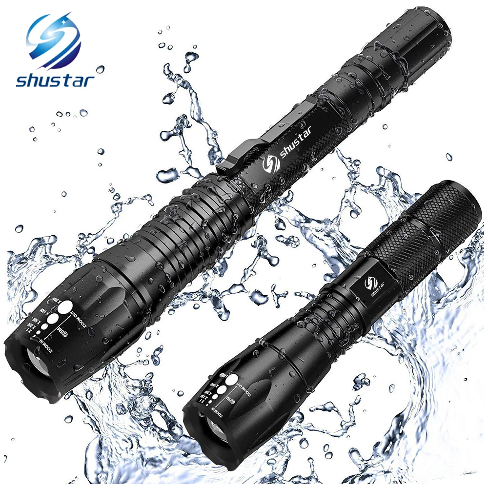 Super bright LED Tactical Flashlights Set With Water Resistant T6/L2 waterproof torch 5 modes zoomable flashlight
Super bright LED Tactical Flashlights Set With Water Resistant T6/L2 waterproof torch 5 modes zoomable flashlight