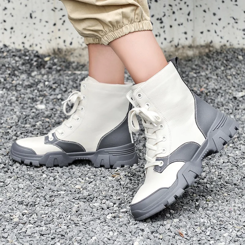 genuine leather ankle boots for women sneakers round toe lacework riding boots women's ankle boots platform boots woman shoes
genuine leather ankle boots for women sneakers round toe lacework riding boots women's ankle boots platform boots woman shoes