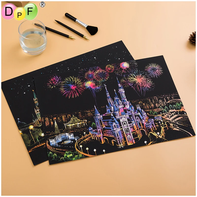 DPF Magic Scratch Art Painting Paper With Drawing Stick kids Education Drawing Toys Decoration Scraping DIY Home Handcraft Gift
DPF Magic Scratch Art Painting Paper With Drawing Stick kids Education Drawing Toys Decoration Scraping DIY Home Handcraft Gift