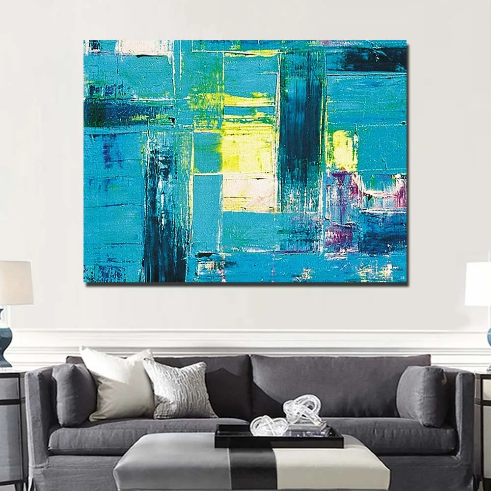 Hand Painted Modern Abstract Art Blue Color Canvas Thick Textured Oil Painting Wall Picture Living Room Bedroom Home Wall Decor
Hand Painted Modern Abstract Art Blue Color Canvas Thick Textured Oil Painting Wall Picture Living Room Bedroom Home Wall Decor