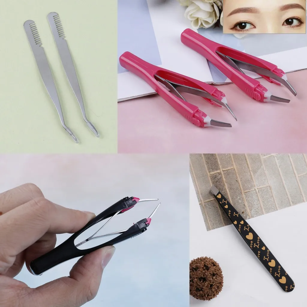2019 New 4 Styles Eyebrow Tweezers Automatically Retractable Slant Tip Eyebrow Eyelash Clip Outdoor Camping Makeup Tools
2019 New 4 Styles Eyebrow Tweezers Automatically Retractable Slant Tip Eyebrow Eyelash Clip Outdoor Camping Makeup Tools