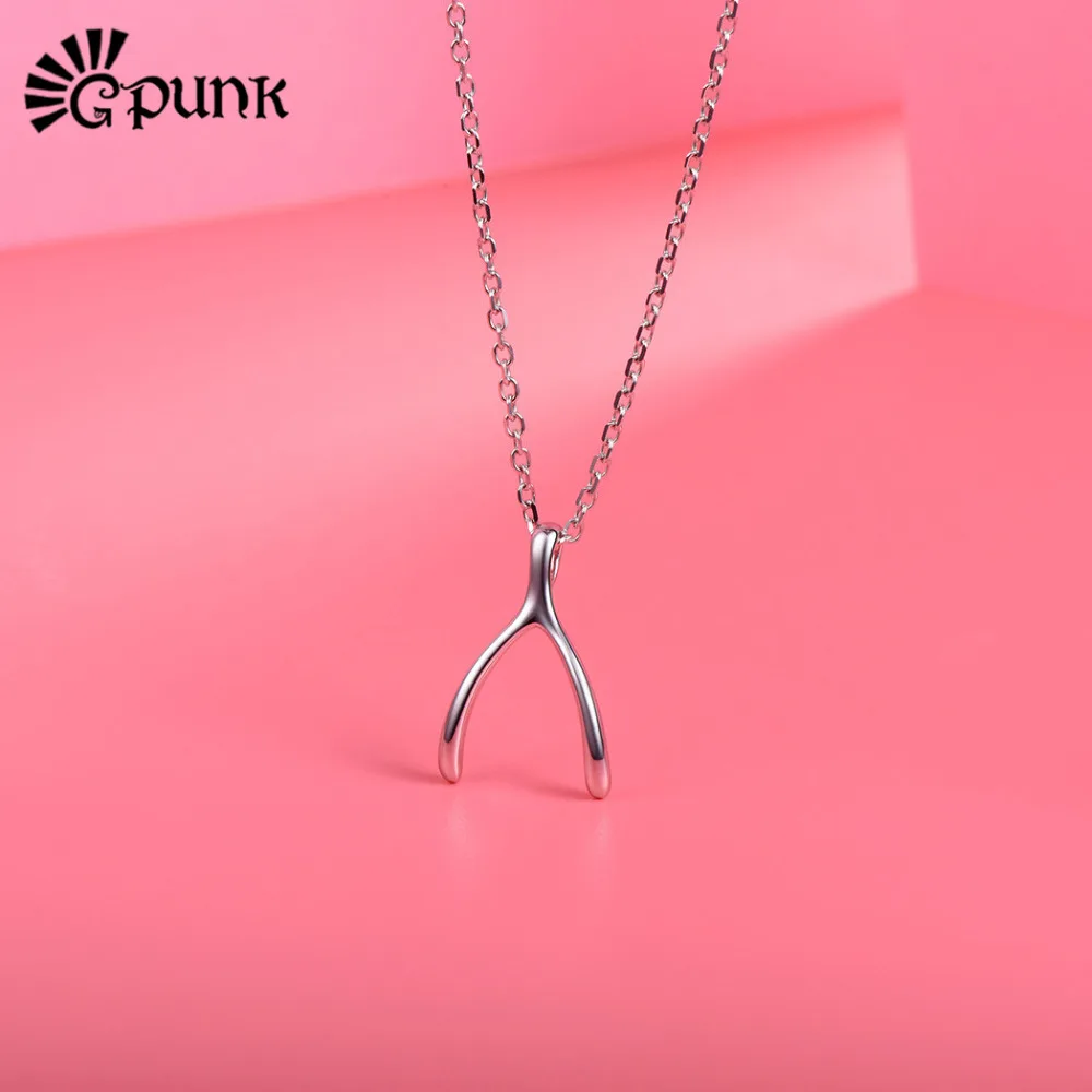 925 Sterling Silver Wishbone Necklace Bridesmaids gift Dainty Luck Jewelry SC020B
925 Sterling Silver Wishbone Necklace Bridesmaids gift Dainty Luck Jewelry SC020B