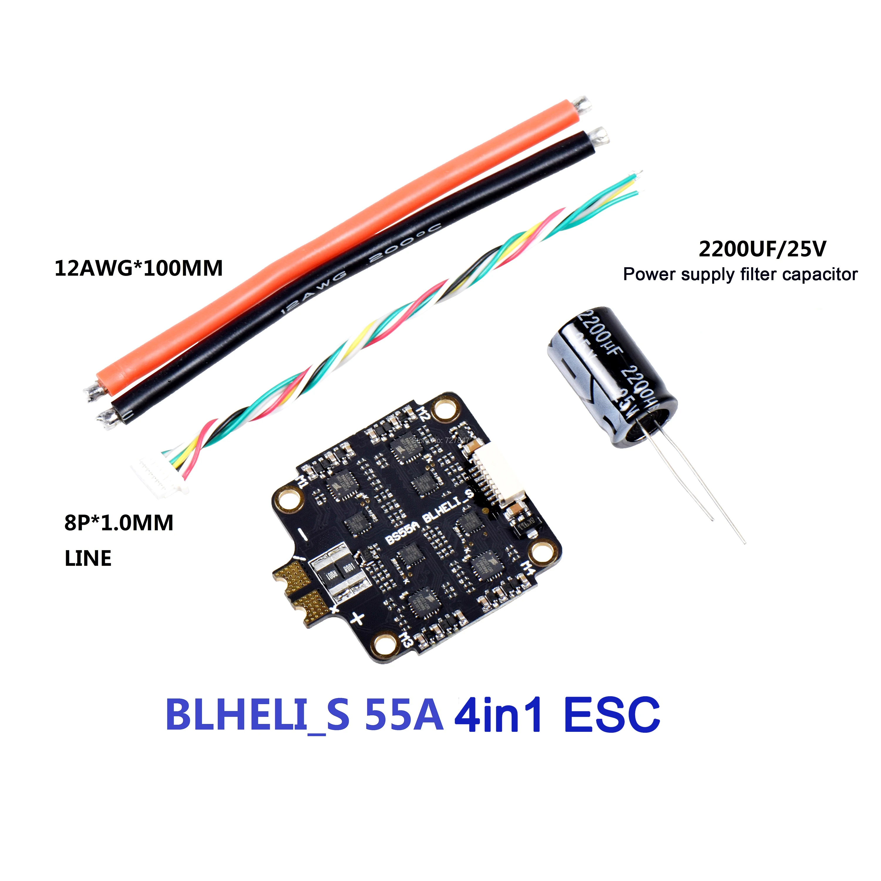Новый мини контроллер скорости 2-6s 4 в 1 40A / 55A ESC blheli _ s ESC плата для Mini flytower OPTO поддерживает Dshot150 Dshot300 Dshot600
Новый мини контроллер скорости 2-6s 4 в 1 40A / 55A ESC blheli _ s ESC плата для Mini flytower OPTO поддерживает Dshot150 Dshot300 Dshot600