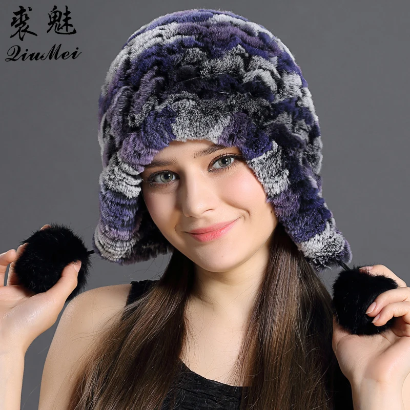 QiuMei Women Genuine Knitted Rex Rabbit Fur Hats Russian Hat ushanka Natural Stripe Rex Rabbit Fur Caps Winter Warm Head Wear
QiuMei Women Genuine Knitted Rex Rabbit Fur Hats Russian Hat ushanka Natural Stripe Rex Rabbit Fur Caps Winter Warm Head Wear
