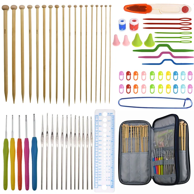 KOKNIT Knitting Needles Hooks Set 36pcs Straight Knitting Needles 17pcs MIX Size Crochet Needles Sets with Travel Storage Bag
KOKNIT Knitting Needles Hooks Set 36pcs Straight Knitting Needles 17pcs MIX Size Crochet Needles Sets with Travel Storage Bag