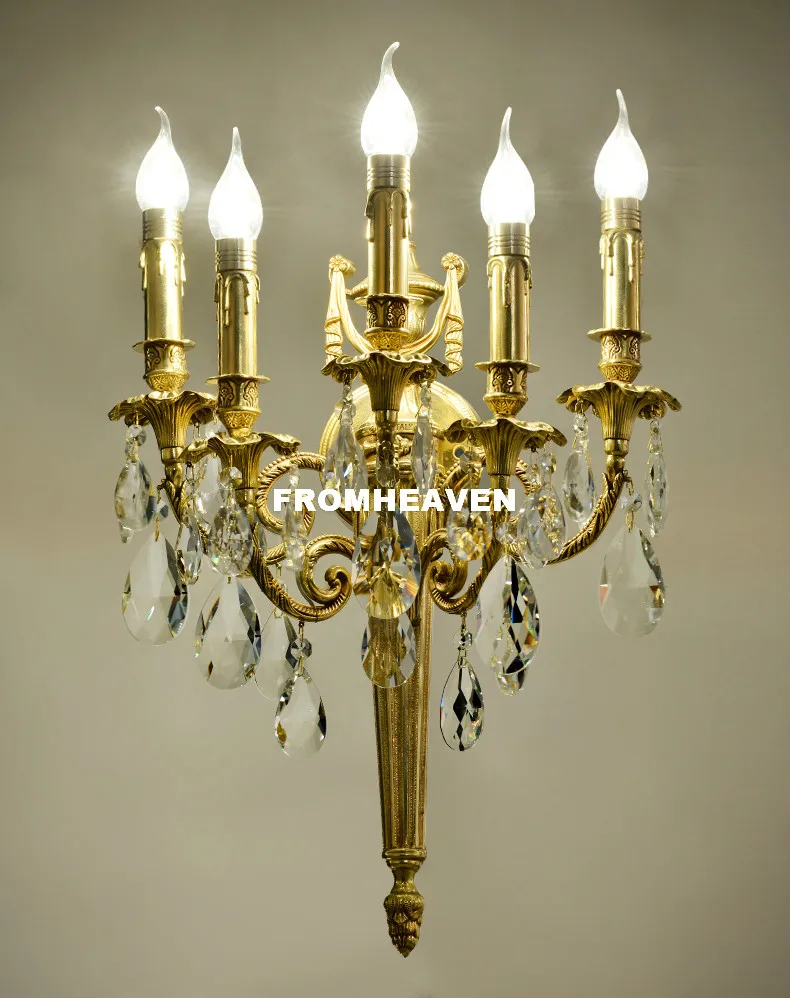 Decorative Antique European Bronze Crystal Wall Sconces Lamp Light Fixture for Bedroom Living Room Crystal Bracket Wall Light
Decorative Antique European Bronze Crystal Wall Sconces Lamp Light Fixture for Bedroom Living Room Crystal Bracket Wall Light
