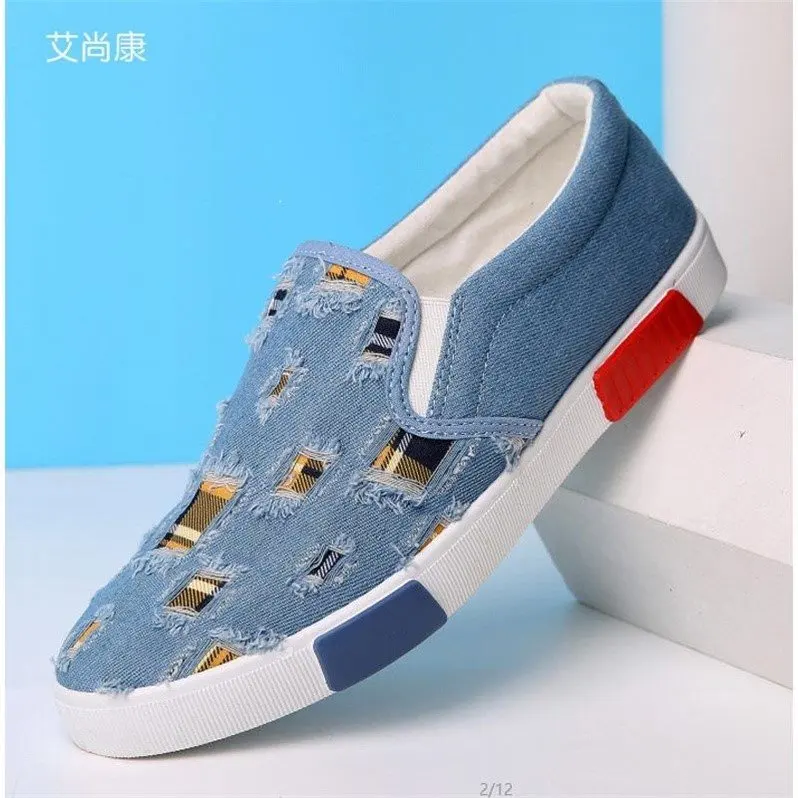 Blue Breathable Men's Canvas Shoes Chaozhou Young Leisure Male Casual Shoes Slip on Mens Casual Loafers
Blue Breathable Men's Canvas Shoes Chaozhou Young Leisure Male Casual Shoes Slip on Mens Casual Loafers