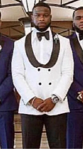 Fashionable Double Breasted Groom Tuxedos Groomsmen Shawl Lapel Mens Suits Blazers (Jacket+Pants+Tie) W:969
Fashionable Double Breasted Groom Tuxedos Groomsmen Shawl Lapel Mens Suits Blazers (Jacket+Pants+Tie) W:969