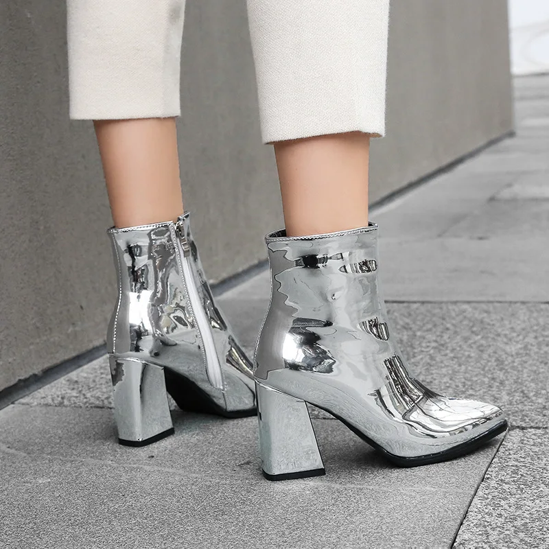 botas mujer Shoes Women Pointed Toe Martin Boots bota feminin Fashion Brand Ankle Boots chaussures femme Ladies footware Silver
botas mujer Shoes Women Pointed Toe Martin Boots bota feminin Fashion Brand Ankle Boots chaussures femme Ladies footware Silver
