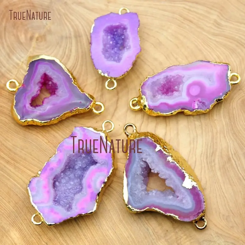 10Pcs Hot Pink Druzy Geode Double Bail Pendant Gold Color Irregular Shape Double Bail Pendant On Sale Approx 32x23mm PC15679
10Pcs Hot Pink Druzy Geode Double Bail Pendant Gold Color Irregular Shape Double Bail Pendant On Sale Approx 32x23mm PC15679