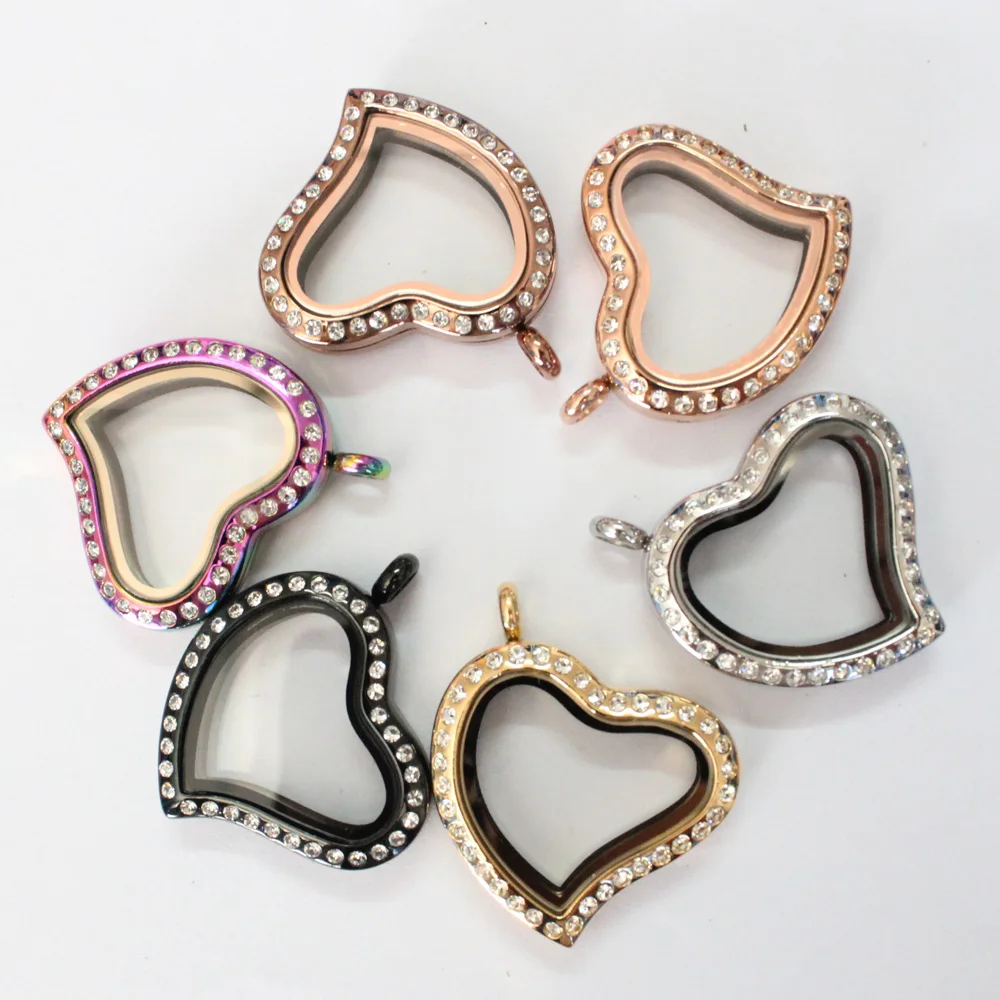 5pcs Askew Heart Stainless Steel Floating Locket Pendant With Rhinestone Living Memory Locket Pendant For Girl Gift
5pcs Askew Heart Stainless Steel Floating Locket Pendant With Rhinestone Living Memory Locket Pendant For Girl Gift