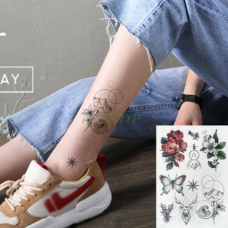 Waterproof Temporary Tattoo Sticker Butterfly flower deer fake tatto flash tatoo large body art tattoos for women girl men
Waterproof Temporary Tattoo Sticker Butterfly flower deer fake tatto flash tatoo large body art tattoos for women girl men