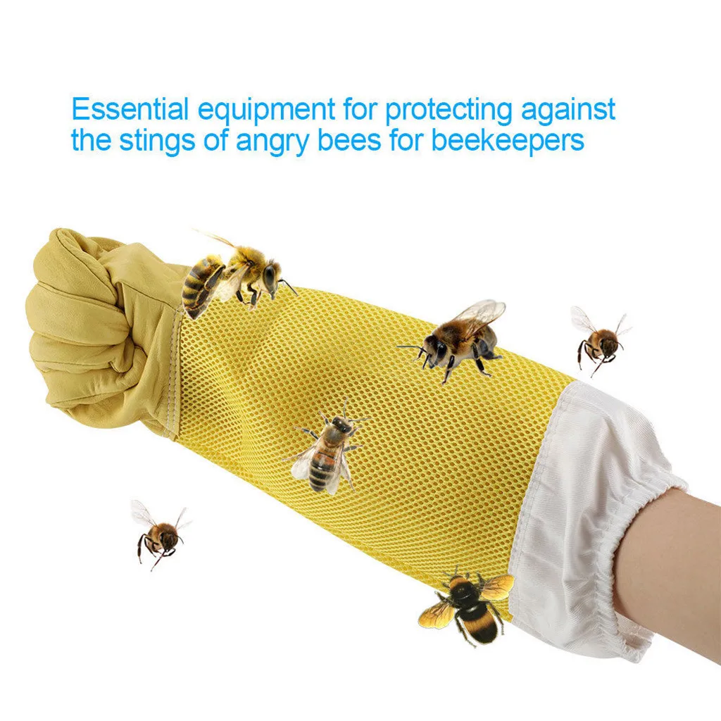 Gloves Beekeeping Protective Sleeves Breathable Yellow Mesh White Sheepskin And Cloth For Apiculture Beekeeping Gloves #YJ
Gloves Beekeeping Protective Sleeves Breathable Yellow Mesh White Sheepskin And Cloth For Apiculture Beekeeping Gloves #YJ